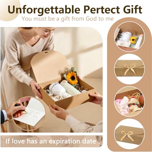15 PCS Gift Boxes with Lids, 10.6x7.8x3.1 Inch Gift Boxes, Groomsmen Proposal Box, Luxury Gift Box with Ribbon for Bridesm...