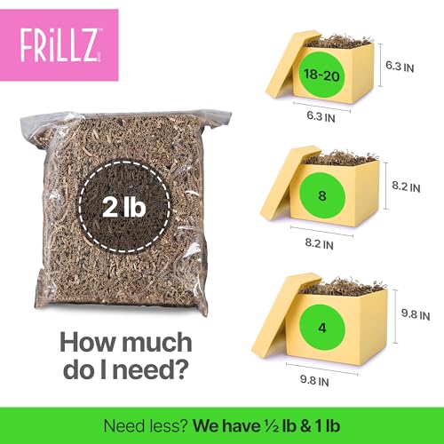 FRiLLZ by DECOfill™ Crinkle Cut Paper Filler for Gift Baskets – Kraft Shredded Paper, Eco-Friendly Basket Filler for Packa...