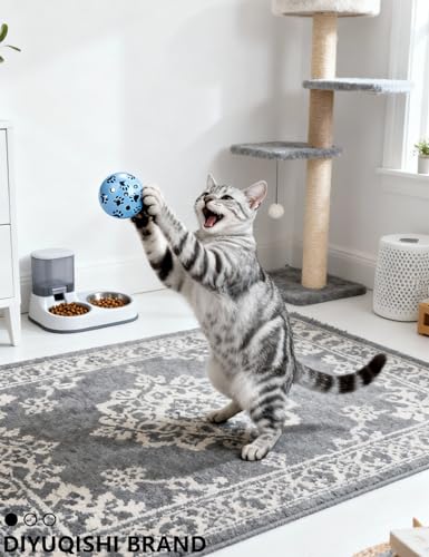 DIYUQISHI 43 Pcs Cat Toys Set for Indoor Bored Kitten - Catnip Fish, Bell Balls, Plush Balls, Glow Balls & Extra Catnip Pa...