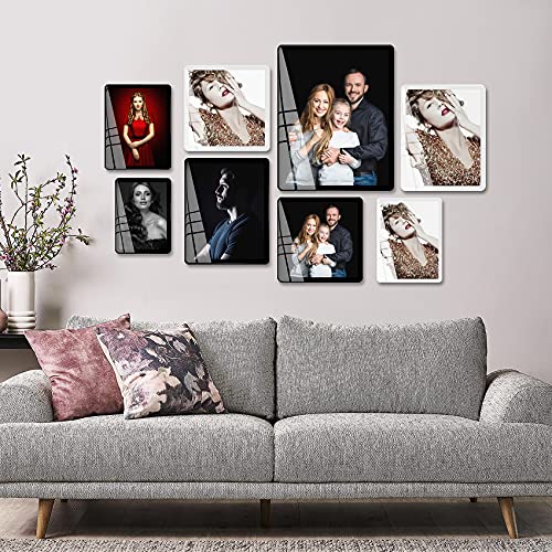 Bluesun 8x10 Picture Frame Black Standing can be Vertical and Horizontal - Real Glass Frames, Cool 8×10 Photo Frame, Wall ...