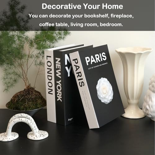 Fabiacci Decorative Books for Home Decor,Set of 3 Stylish Fake Books of Room Books Decor Aesthetic,for Coffee Table Decor,...