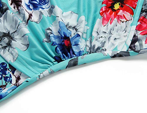 Beauhuty Women's Deep V Neck Short Sleeve Front Wrap Ruched Sexy Slim Fit Tops