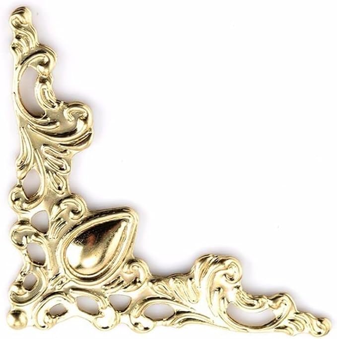 30 Pcs Antique Edge Corner Decorative Protectors, Scrapbooking Albums Embellishment Photo Frame Jewelry Box Decorative Cor...