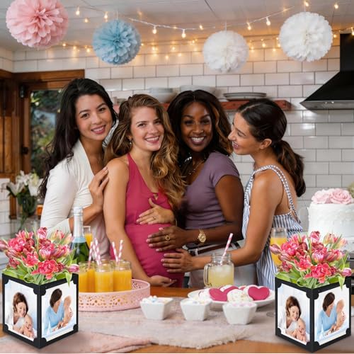 12 Pcs Graduation Picture Centerpiece for Table 4x6 Photo & Flower Display, Picture Frame Centerpieces Paper Box for Congr...