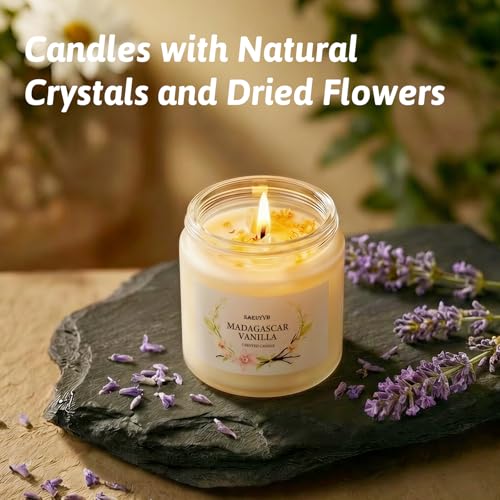 Scented Candles for Home,8 Pack Soy Candles Gift Set for Women,Aromatherapy Candle with Crystals Inside-Perfect for Mothe...