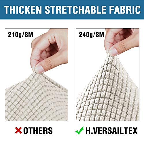 H.VERSAILTEX 3 Piece Stretch Sofa Covers for 2 Cushion Loveseat Couch Covers for Living Room Sofa Slipcovers (Base Cover P...