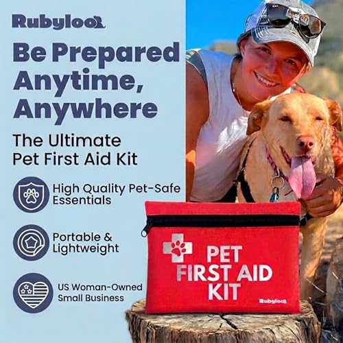 Dog First Aid Kit - Vet Approved Emergency Supplies - Pet First Aid Kit Guide, Tick Remover, Thermal Blanket & More - Comp...