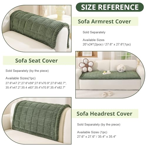 OstepDecor Washable Couch Cover for Dogs, Thick Pet Friendly Sofa Covers, Soft Couch Protector, Paw Cart Sofa Slipcovers, ...