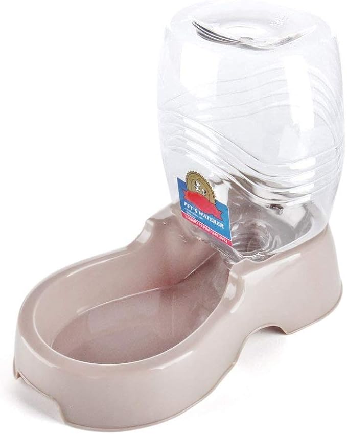 Flexzion Automatic Gravity Pet Waterer for Cat & Dog - Non-Skid & Easy-Clean Auto Replenish Water Dispenser Drinking Bowl...