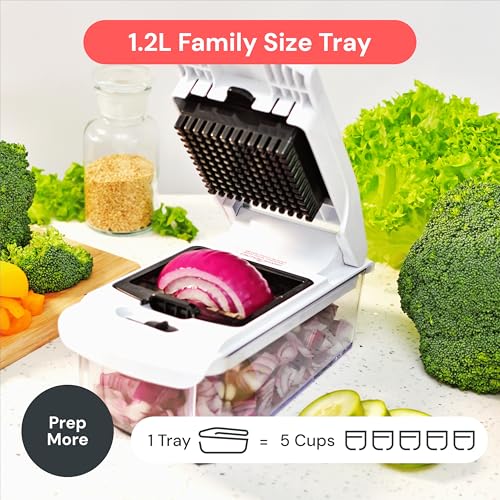Fullstar The Original Pro Chopper - Vegetable Chopper and Spiralizer, Food Chopper with Container, Fruit Slicer, Kitchen G...