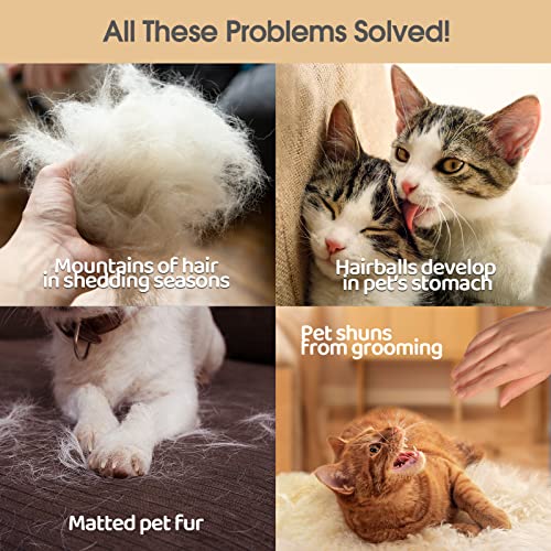 Pet Hair Remover Glove - Gentle Pet Grooming Glove Brush - Deshedding Glove - Massage Mitt with Enhanced Five Finger Desig...