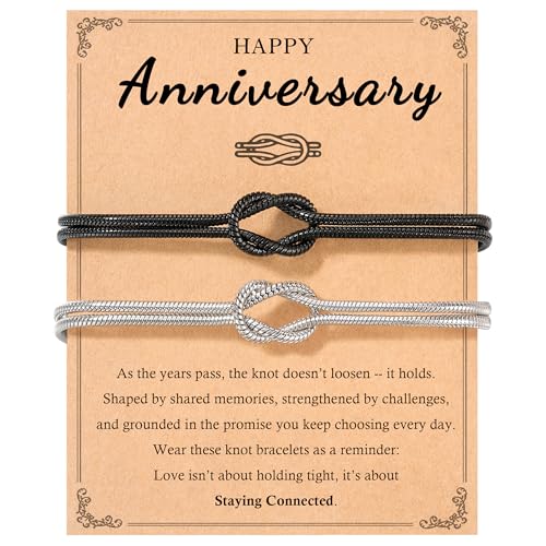Tarsus Matching Couples Bracelets Love Knot Relationship Jewelry Christmas Birthday Anniversary Valentines Couples Gifts f...
