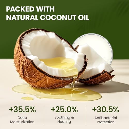 PawSono Lick-Safe Dog Paw & Nose Balm with Coconut Oil | All-Natural Moisturizer & Soother for Dry, Cracked Pads & Snout |...