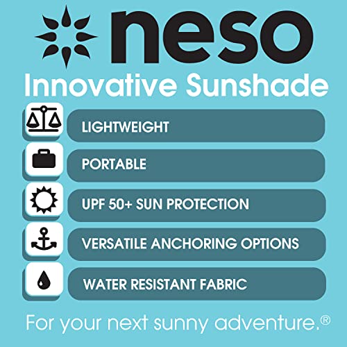 Neso Grande Portable Beach Tent Sun Shelter - Lightweight Beach Shade Canopy - Easy Setup for Family Outings - Patented Re...