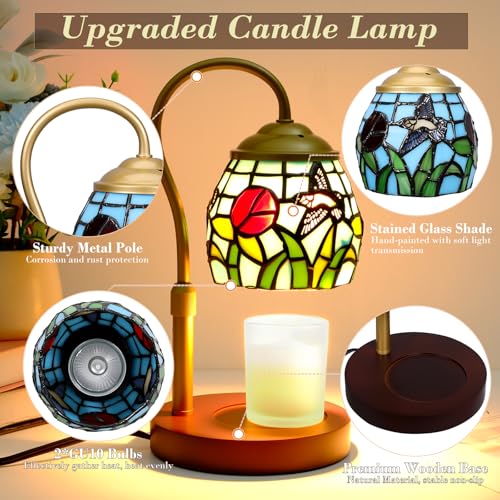 XIFEINIU Candle Warmer Lamp with Timer Dimmer, Adjustable Height Candle Warmer for Jar Candles, Birthday Gifts for Women N...