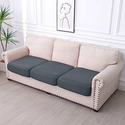 hyha Waterproof Couch Cushion Covers for Pets, Non Slip Sofa Seat Cover for Dogs Washable, Soft Thick Stretch Jacquard Fab...