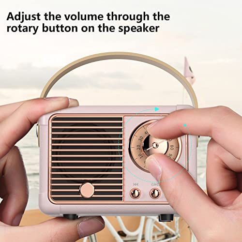Baolira Retro Bluetooth Speaker, Portable Wireless Speaker with Crystal Clear Stereo Sound Rich Bass, Best Birthday Gifts ...