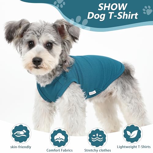 2 Pack Dog Clothes for Small Dogs Summer Dog Shirt Vest Girl Boy Lightweight Puppy T-Shirts Blank Soft and Cool Pet Clothi...