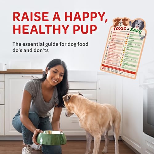 EBPP Magnetic List of Foods Dogs Can Eat - Dog Feeding Chart Fridge Magnet - Foods Dogs Shouldnt Eat Chart Decorative Magn...