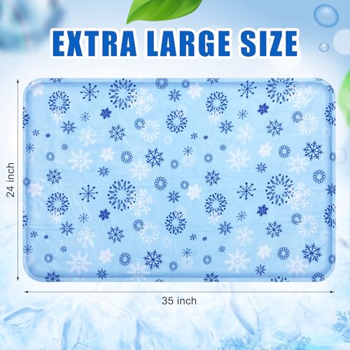 Reallnaive 24 x 35 Inches Extra Large Reusable Freezable Ice Mat for Buffet 1 Pc Chilled Serving Tray Cooling Charcuterie ...