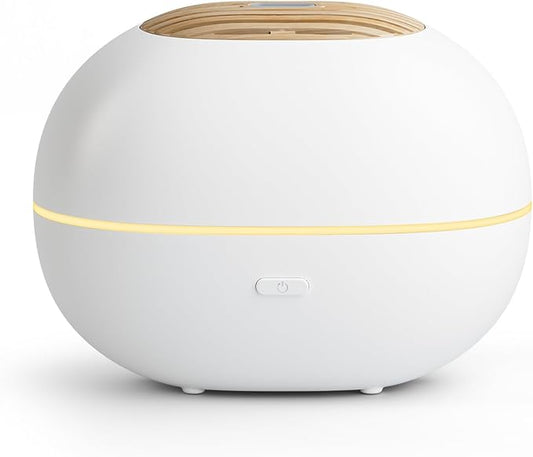 Soulorigin 100ml Mini Essential Oil Diffuser, Portable Aromatherapy Diffuser with Warm Light, One-Button Control, Auto Shu...