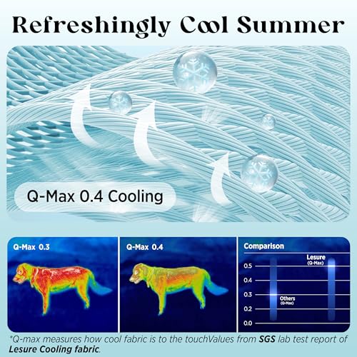 LE SURE Premium Cooling Blanket for Small Dogs Washable - Breathable Pet Throw Blanket with Q-MAX>0.4 for Summer，Soft Cat ...