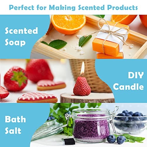 Fruity Fragrance Oil, Holamay Premium Fruit Essential Oils for Diffuser, Candle Soap Making Scents, 10x5ml, Coconut, Straw...
