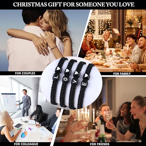 Father's Day Gifts Matching Couple Bracelets Letter Initial Bracelet for Men Women Cute Anniversary Gifts Mother Father So...