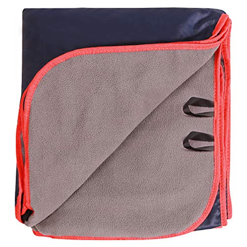 REDCAMP Large Waterproof Stadium Blanket for Cold Weather, Soft Warm Fleece Camping Blanket Windproof for Outdoor Sports, ...