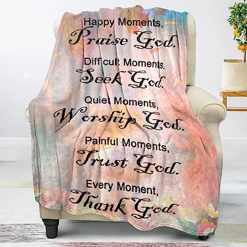 COMFAR Christian Gifts for Women Faith, Inspirational/Religious/Spiritual Gifts for Adults, Soft Throw Blankets for Women/...