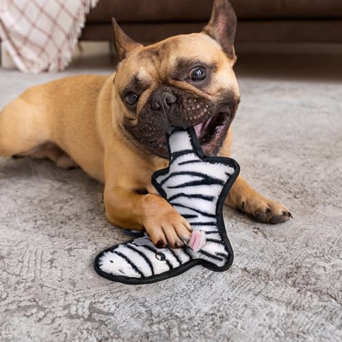 SHARLOVY No Stuffing Dog Toys Crinkle Squeaky, Long Lasting Chews for Aggressive, Durable Plush Dog Puppy Chew Toys for Te...