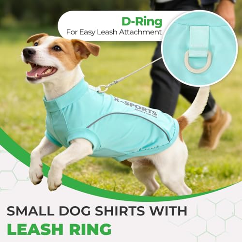 ABRRLO 3-Pack Reflective Dog Shirts for Small Medium Dogs Sun Protection Lightweight Puppy Cat T-Shirt with D-Ring,Soft St...