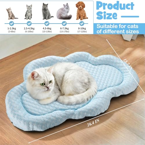 Shinylin Cooling Mat Summer Cool Pet Cat Sleeping Pad Thicken Puppy Sleeping Blanket Cloud Washable Breathable Non-Slip Pu...