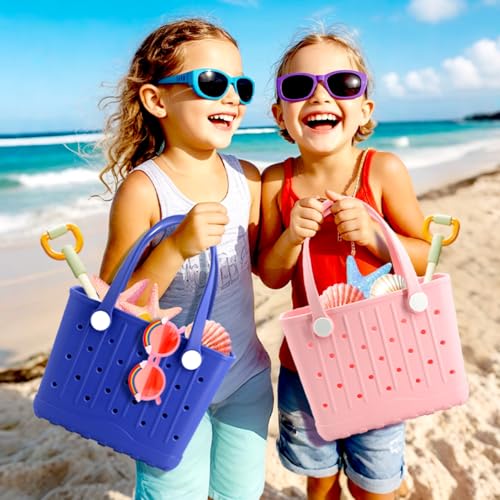 CXY Rubber Tote Bag Small Beach Bag Waterproof Beach Tote Washable Travel Handbag for Sport Boat Market Outdoor