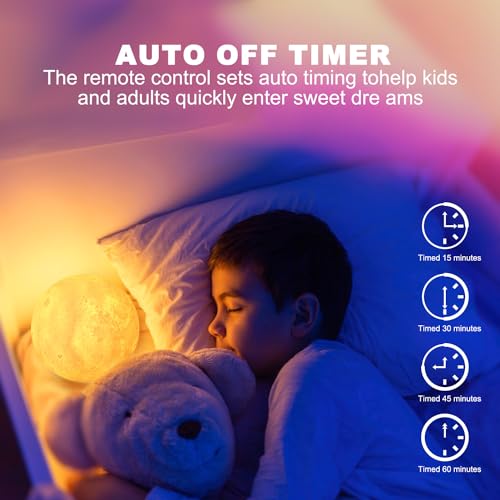 Moon Lamp Upgrade 16 Colors, Moon Light Gifts for Girls Boys Kids Women Birthday, Teen Gifts Trendy Stuff, Cool Astronomy ...