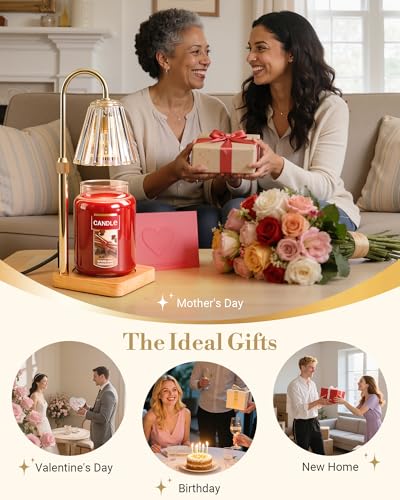 Marycele Candle Warmer Lamp with Timer & Dimmer - Mothers Day Gifts for Women Mom Her, Aesthetic Office Home Decor, Adjust...