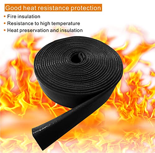 Insulation Heat Shielded Fire Thermo Armor Fire Sleeve Silicone Coated Fiberglass Heat Protection for Automotive Hose Line...