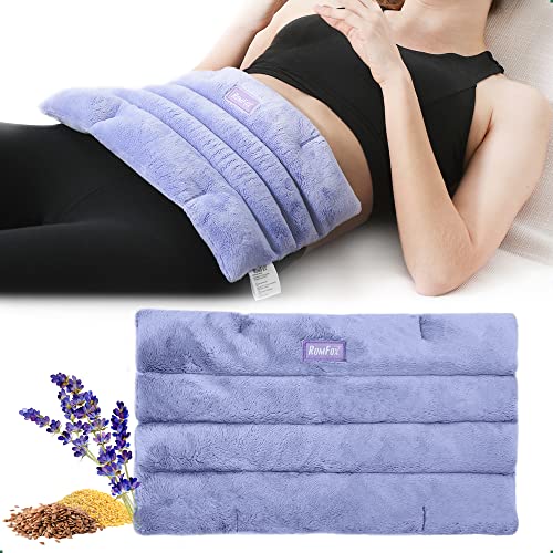 Romfox Microwavable Heating Pad for Pain Relief, Moist Heat for Cramps, Muscles, Joints, Back, Neck and Shoulders, Heat Co...