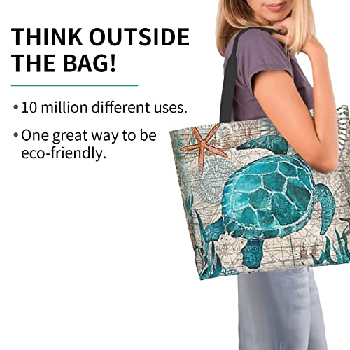 AZJOYLIFE Tote Bag for Women Large Beach Bag Reusable Grocery Bags Handbag for Travel Shopping