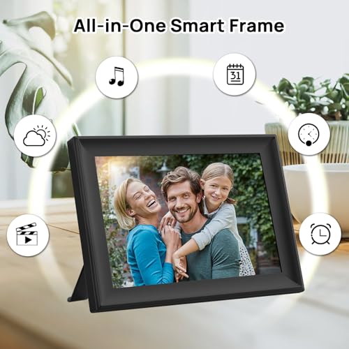 SSAWiFiFrame 32GB 10.1 Inch WiFi Digital Picture Frame with 1280x800 HD IPS Touch Screen, Send Photo or Videos via App or ...