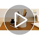 Creative Home Natural Champagne Marble Tumbler Solid Stone Toothbrush Holder Cup Bathroom Vanity Makeup Brush Pen Organize...