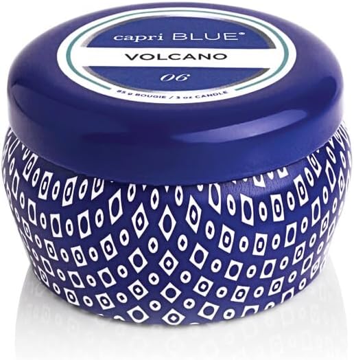 Capri Blue Volcano Scented Mini Tin Jar Candle - Luxury Candles for Home Scented with Tropical Fruit & Sugared Citrus - So...