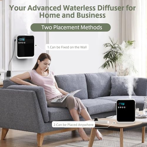 HOTOIQ Waterless Essential Oil Diffuser for Home and Commercial Use, Up to 1500 sq.ft. 240ml Aromatherapy Scent Diffuser f...