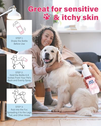 GJYC PET Dog & Cat Cologne | Long-Lasting Classic Powdery Scent | Fur-Conditioning, Non-Sticky Odor Control Formula | Trav...