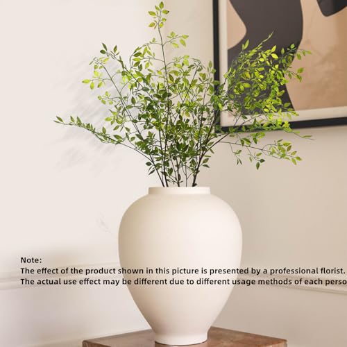 Melorca&Guilla Artificial Plants,2PCS 43.3" Green Nandina Faux Branches for Vase,Artificial Plants for Shop Garden Office ...