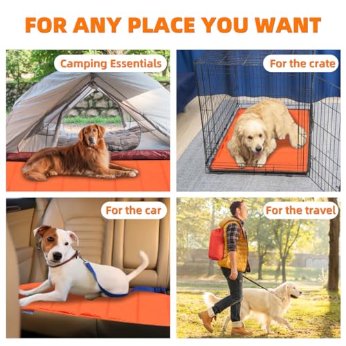 BDEUS Travel Dog Bed, Outdooor Camping Pet Mat, Portable Place Mat with Handle, Easy to Clean, Waterproof & Portable and O...