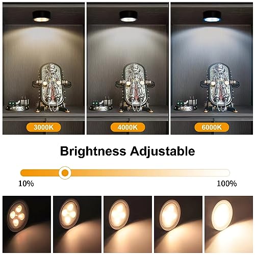 3-Pack Battery Operated Picture Light Magnetic Painting Light with 3 Lighting Modes,Remote and Dimmable Timer Art Display ...
