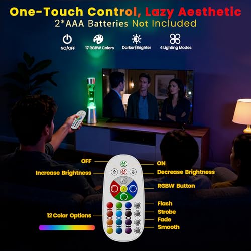 Soarling 17 Colors Changing Liquid Motion Lamps LED Night Light for Kids Adults Teens 15.5 Inch Large Big Relax Mood Table...