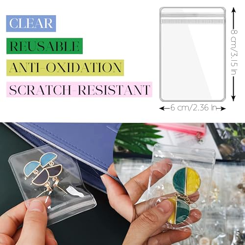LingLingo Earring Organizer Case Travel Jewelry Organizer Transparent Jewelry Storage Book for Necklace Bracelet Ring Hold...