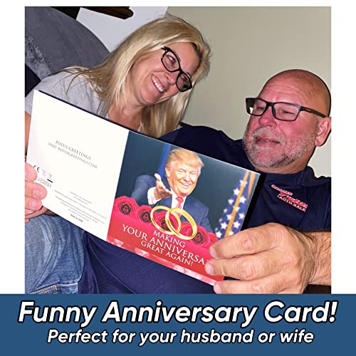 Talking Trump Anniversary Card with Donald Trump's Real Voice Recording - Funny Card for Couple, Husband & Wife - Opens & ...